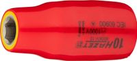 HAZET Dopsleutel · geïsoleerd 900KV-10 · 1/2 inch (12,5 mm) vierkant hol · Buiten-zeskant-tractieprofiel · SW 10 mm
