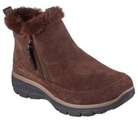 Skechers Korte Laars 167862 CHOC Easy Going Cool Zip Chocolate Donkerbruin