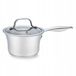 Maestro Inox casserole 1.25L avec couvercle en verre - Convient pour induction