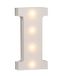 Out of the Blue 57/6082 - houten letter "I" verlicht met 4 LED-lampen, werkt op batterijen, ca. 16 cm