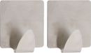 Tendance Plakhaakjes - 3,5 cm - zilver - Zelfklevende ophang haakjes - 2x stuks - RVS - keuken/badkamer haken