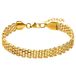 Lucardi Dames Stalen goldplated armband breed