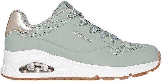 Skechers Uno Golden Air Sneakers Dames - Groen - Beige - Wit - Maat 40