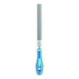 PFERD Werkplaatsvijl halfrond, 150 mm, halfronde vijl, kruiskop H1 aan twee zijden, incl. ergonomische vijlheft, 11213156 – geschikt voor grove verspaning en voor het voorbewerken