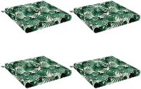 vidaXL - 4-Piece - Zitkussens - SOEST - 4 - st - 100% - Polyester - Bladpatroon