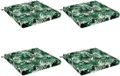 vidaXL - 4-Piece - Zitkussens - SOEST - 4 - st - 100% - Polyester - Bladpatroon