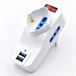 Rotatieadapter, 2 Italiaanse stopcontacten, 10/16 A, 1 geaarde stopcontact 10/16 A en 2 USB-aansluitingen, draaiknop 16 A met schakelaar, compact.