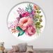 Stickers Trompe L'Oeil Arche Ronde Enfants - Bouquet De Fleurs - Diamètre 70 cm