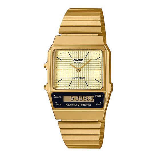 Casio Vintage AQ-800EG-9AEF Unisex Horloge 32 mm - Goudkleurig
