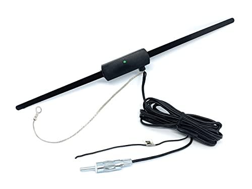 Sound-way Antenne Autoradio, Versterkt, FM Binnen, Zelfklevend voor Auto, Vrachtwagen, Camper
