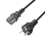 Adam Hall Cables 3 STAR PKD 0200 - netsnoer, koudestekker IEC C13 naar Schuko male, zwart, 2 m