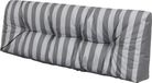 Ache coussin de palette, coussin de jardin, chaise longue, lieu de rencontre, espace de fête, avec la possibilité de s'arranger comme vous le souhaitez, Ache avec rayures blanches, 120 x 40 cm