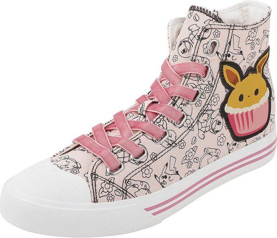 Pokémon Evoli - Cupcake Dames Lage sneakers - roze/wit - EU40