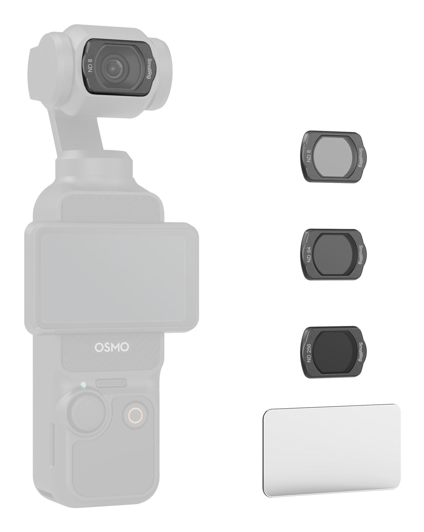 SmallRig 4774 Camera Filter Set for DJI Osmo Pocket 3 - ND256, ND64, ND8 - Black