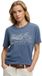 Superdry Industry Workwear Relaxed T-shirt Dames Vintage Indigo Katoen XL