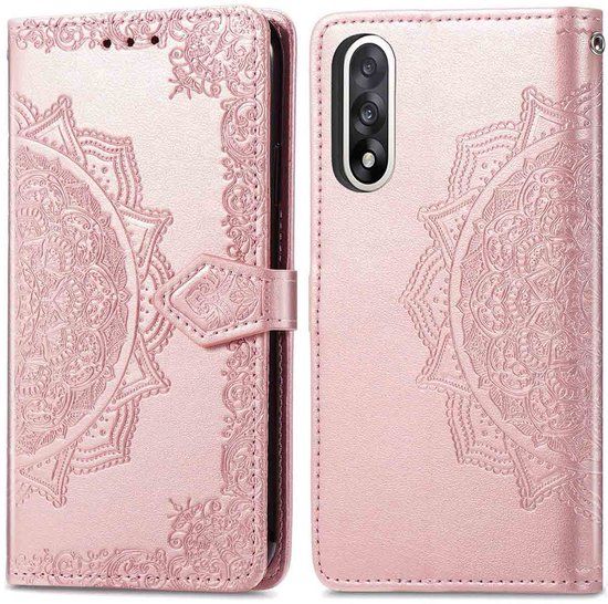 imoshion Mandala Bookcase - Geschikt voor OnePlus Nord 5 - Rosé Goud