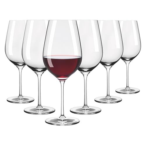 RITZENHOFF 6311001 Rode Wijnglas 600 ml - Serie Glanslicht - 6 Stuks in Geschenkset - Chique Modern - Made in Germany