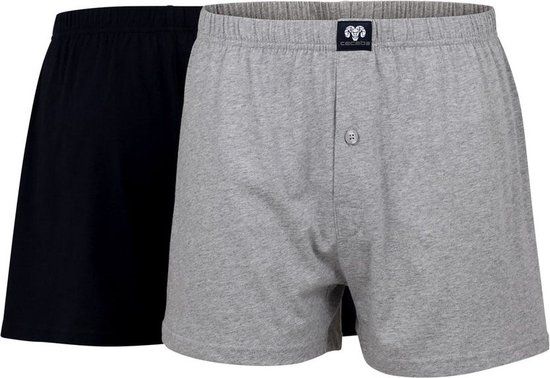 CECEBA Daytona 2-pack heren boxershorts wijd - grijs en blauw - Maat 4XL