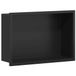 vidaXL Douche Niche Zwart 30 x 20 x 9,5 cm Roestvrij staal