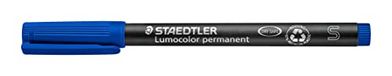 STAEDTLER 313-3 Lumocolor Permanente Pen, Superfijne lijnbreedte, 0.4mm - Blauw (Doos van 10)