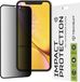 Techsuit Privacy Full Cover Impact Protection Screenprotector voor Apple iPhone 11 / iPhone XR - Zwart
