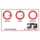 Stickers voor camping, auto, kleine cockpitaccessoires voor dames, zelfklevende folie, wit, hoogte - breedte - lengte - 5,5 x 9,5 cm - Duits/Duits