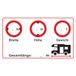 Stickers voor camping, auto, kleine cockpitaccessoires voor dames, zelfklevende folie, wit, hoogte - breedte - lengte - 5,5 x 9,5 cm - Duits/Duits