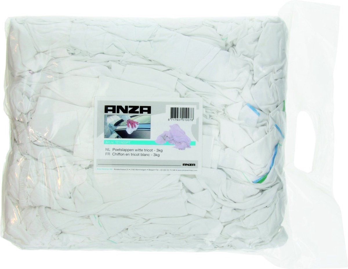 Anza poetslap tricot wit 3 kg