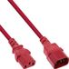 InLine C13 - C14 stroomkabel voor UPS/PDU - 3x 0,75mm / rood - 0,30 meter
