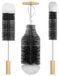 Bouteille brosse - Set van 3 - Nylon et coton - Manche en bois