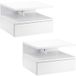 Ensemble de 2 tables de chevet murales – Ensemble de 2 tables de chevet – Tiroir, niche, plateau – Panneaux de particules blancs