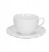La Porcellana Bianca Set de 4 tasses à café en porcelaine blanche avec soucoupes, 250 ml