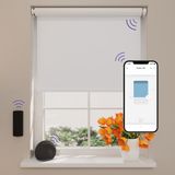 DTCH® Elektrisch Rolgordijn Verduisterend - Easy - Off White - 130 x 190 cm - Motionblinds CMD-02-P