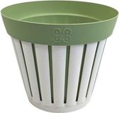 Ecoplast Kreta Bloempot 25 cm Wit/Groen