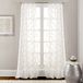 Amrapur Overseas Modern Threads Vitrage, geborduurd, blad-wervels, 2 stofbanen, ivoorkleurig