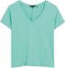 Superdry Studios Slub Emb Vee Tee Dames T-Shirt - Mintgroen - Maat XS