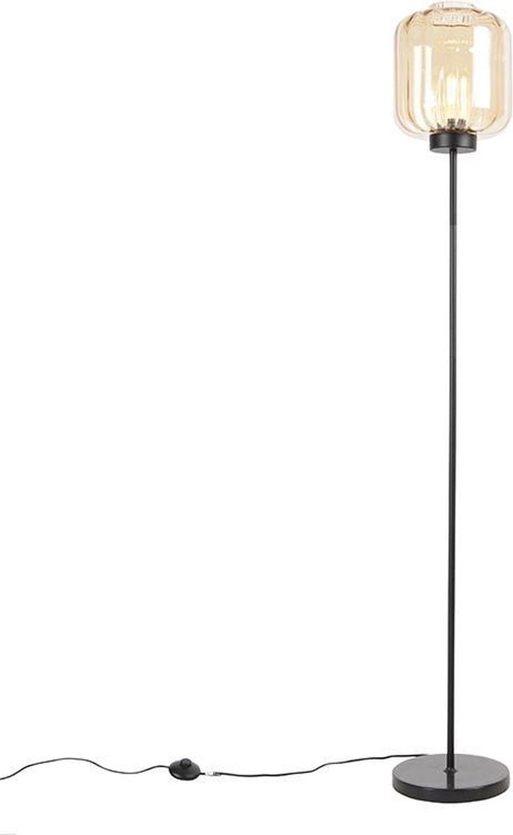 QAZQA Qara Vloerlamp - 1 lichts - H 1610 mm - Beige
