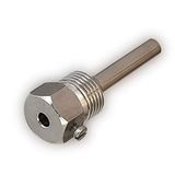 iOVEO 420TH00005 - Dompelhuls roestvrij staal V4A, G 1/2 inch, inbouwlengte 50 mm voor temperatuursensor 6 mm verwarming tot 600 °C