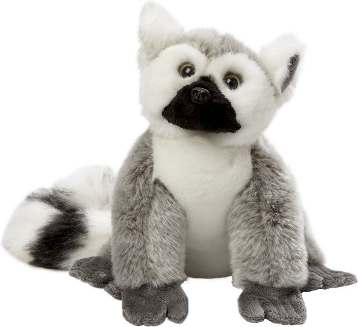 Nature Planet Pluche Ringstaart Maki aap knuffel 22 cm - Apen - Dieren speelgoed knuffels cadeau