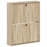 vidaXL Wandgemonteerde Schoenenkast ALKMAAR 71 x 17 x 86 cm Bewerkt hout Sonoma eiken