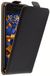 Mumbi premium lederen flip case, One A9, zwart