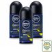 NIVEA MEN Deep Sport Antitranspirant Roller - 50 ml - Verpakking met 3 stuks
