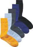JACK & JONES Heren 5 Paar Chester Sokken Effen Blauw