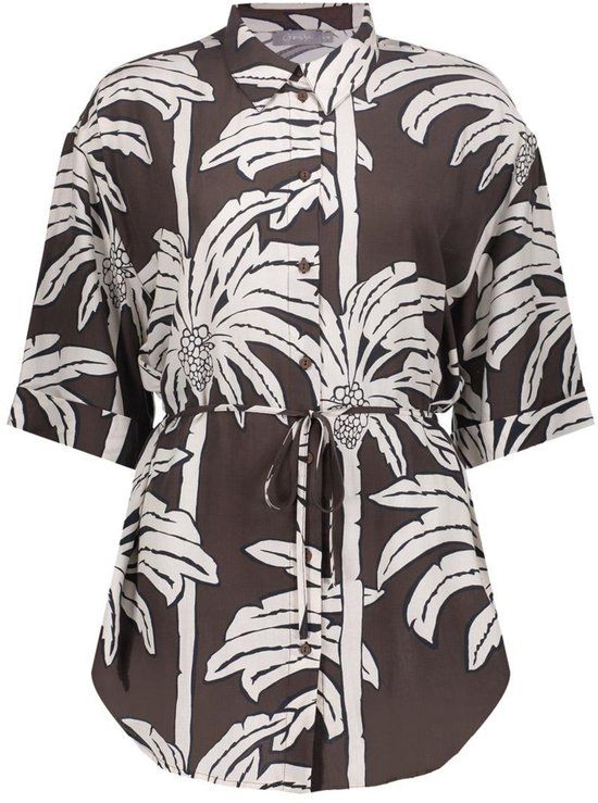 Geisha Blouse Met Ceintuur 63293 20 Brown/off White Dames Maat - L