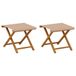 vidaXL Ligstoel 2 pcs massief eucalyptushout Taupe