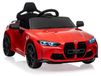 Voiture électrique pour enfants, 12 V, télécommande 2,4 G, éclairage LED, musique, rouge