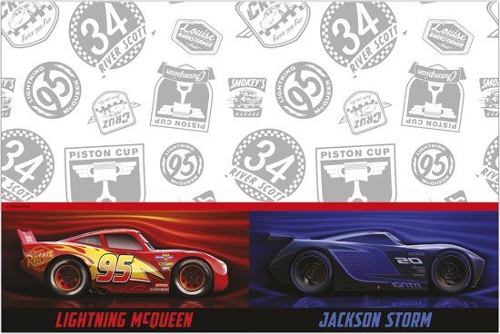Cars 3 Tafelkleed - Plastic - 120 x 180 cm - Feestdecoratie