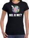 Bellatio Decorations Shoppartners Bv Kerstbal shirt / Kerst t-shirt bel je me zwart voor dames - Kerstkleding / Christmas outfit S