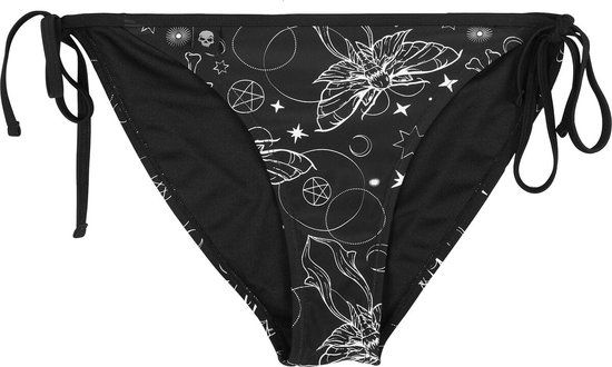 Gothicana Zwart Bikinibroekje Mix and Match met Witchy-print - Dames - XL