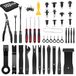 GOOACC 102 Stks Trim Removal Tool, Auto Push Pin Nylon Bumper Retainer Clip Set Bevestigingsklem Terminal Remover Tool Ronde Handvat Crowbar Kit Auto/Radio Panel, Zwart
